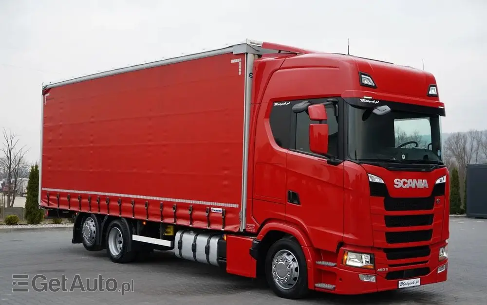 SCANIA S 460 / FIRANKA  8,1 M / 60 M3 / SOLÓWKA / 6X2 / OŚ PODNOSZONA / SKRĘTNA 