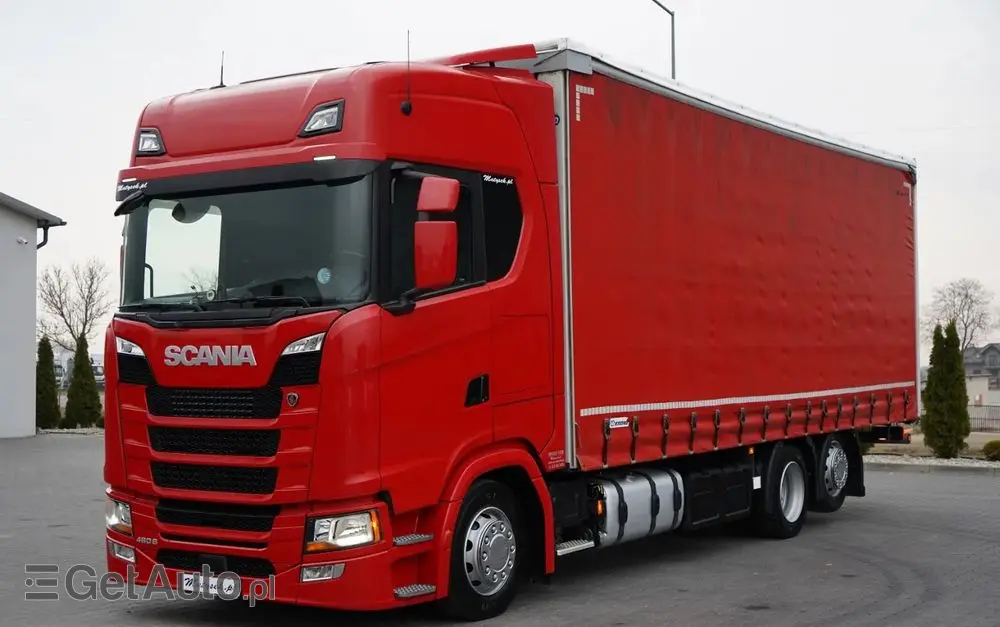 SCANIA S 460 / FIRANKA  8,1 M / 60 M3 / SOLÓWKA / 6X2 / OŚ PODNOSZONA / SKRĘTNA 