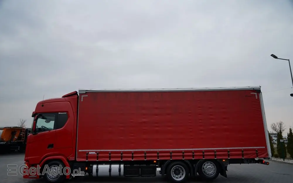 SCANIA S 460 / FIRANKA  8,1 M / 60 M3 / SOLÓWKA / 6X2 / OŚ PODNOSZONA / SKRĘTNA 