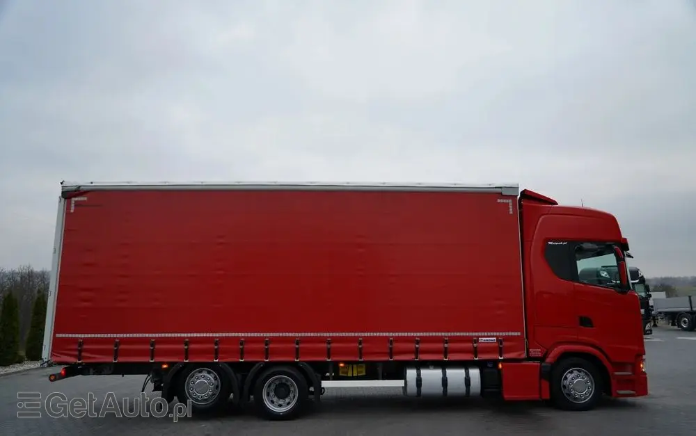 SCANIA S 460 / FIRANKA  8,1 M / 60 M3 / SOLÓWKA / 6X2 / OŚ PODNOSZONA / SKRĘTNA 