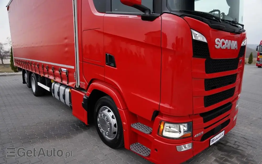 SCANIA S 460 / FIRANKA  8,1 M / 60 M3 / SOLÓWKA / 6X2 / OŚ PODNOSZONA / SKRĘTNA 