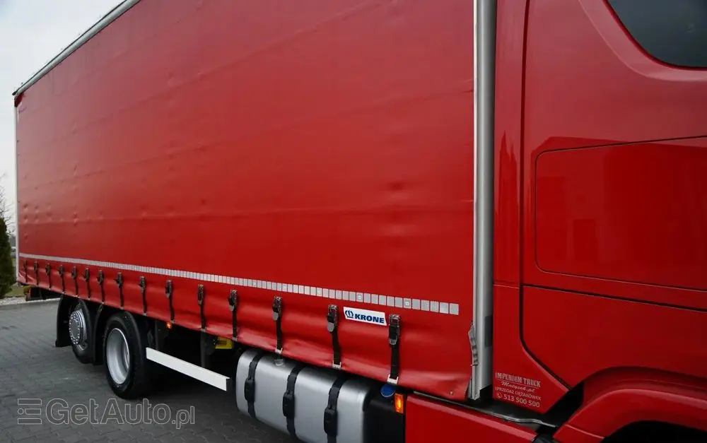 SCANIA S 460 / FIRANKA  8,1 M / 60 M3 / SOLÓWKA / 6X2 / OŚ PODNOSZONA / SKRĘTNA 