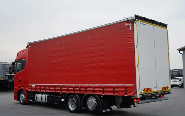 SCANIA S 460 / FIRANKA  8,1 M / 60 M3 / SOLÓWKA / 6X2 / OŚ PODNOSZONA / SKRĘTNA 