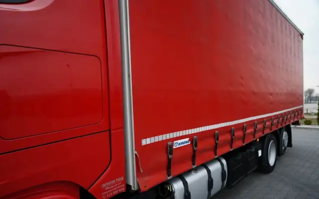 SCANIA S 460 / FIRANKA  8,1 M / 60 M3 / SOLÓWKA / 6X2 / OŚ PODNOSZONA / SKRĘTNA 