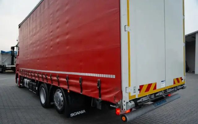 SCANIA S 460 / FIRANKA  8,1 M / 60 M3 / SOLÓWKA / 6X2 / OŚ PODNOSZONA / SKRĘTNA 