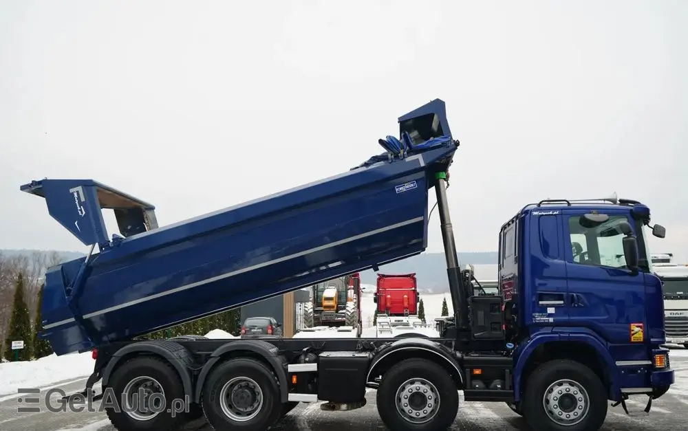 SCANIA G 490 / 8x4 / WYWROTKA TYLNOZSYPOWA /  HYDROKLAPA / PLANDEKA AUTOMATYCZNA / MANUAL / EURO 6 