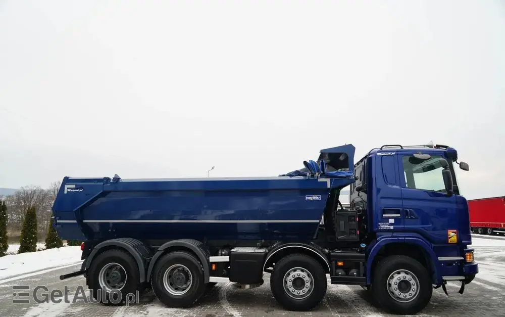 SCANIA G 490 / 8x4 / WYWROTKA TYLNOZSYPOWA /  HYDROKLAPA / PLANDEKA AUTOMATYCZNA / MANUAL / EURO 6 