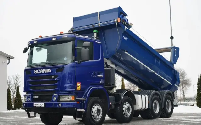SCANIA G 490 / 8x4 / WYWROTKA TYLNOZSYPOWA /  HYDROKLAPA / PLANDEKA AUTOMATYCZNA / MANUAL / EURO 6 