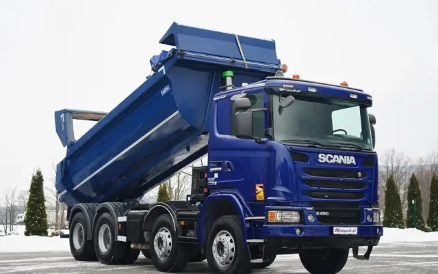 SCANIA G 490 / 8x4 / WYWROTKA TYLNOZSYPOWA /  HYDROKLAPA / PLANDEKA AUTOMATYCZNA / MANUAL / EURO 6 