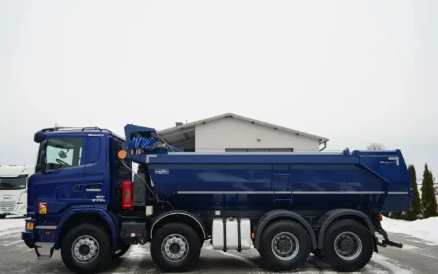 SCANIA G 490 / 8x4 / WYWROTKA TYLNOZSYPOWA /  HYDROKLAPA / PLANDEKA AUTOMATYCZNA / MANUAL / EURO 6 