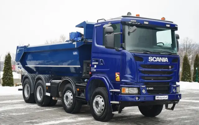 SCANIA G 490 / 8x4 / WYWROTKA TYLNOZSYPOWA /  HYDROKLAPA / PLANDEKA AUTOMATYCZNA / MANUAL / EURO 6 