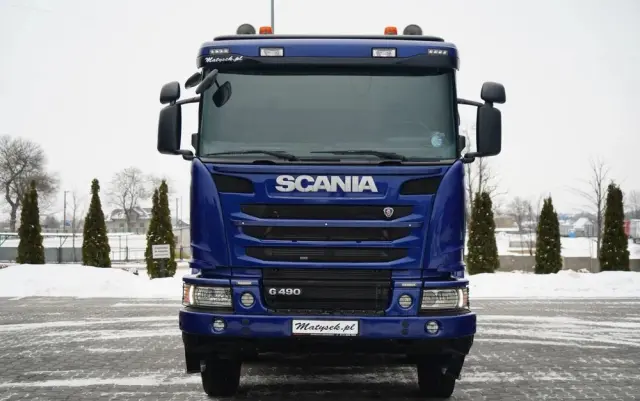 SCANIA G 490 / 8x4 / WYWROTKA TYLNOZSYPOWA /  HYDROKLAPA / PLANDEKA AUTOMATYCZNA / MANUAL / EURO 6 