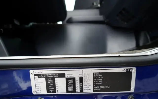 SCANIA G 490 / 8x4 / WYWROTKA TYLNOZSYPOWA /  HYDROKLAPA / PLANDEKA AUTOMATYCZNA / MANUAL / EURO 6 