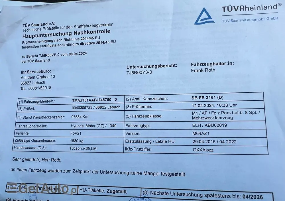 HYUNDAI Ix35 1.6 2WD blue Comfort