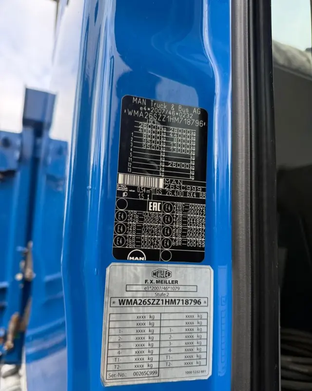 MAN 26.400 TGS wywrotka 6x4, 3-str. MEILLER, BORDMATIC, 270 t.km., MANUAL! 