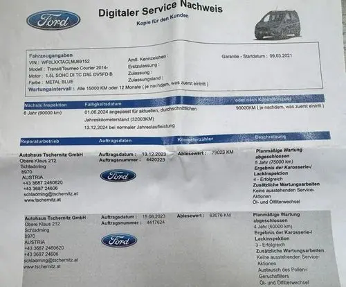 FORD Tourneo Courier 