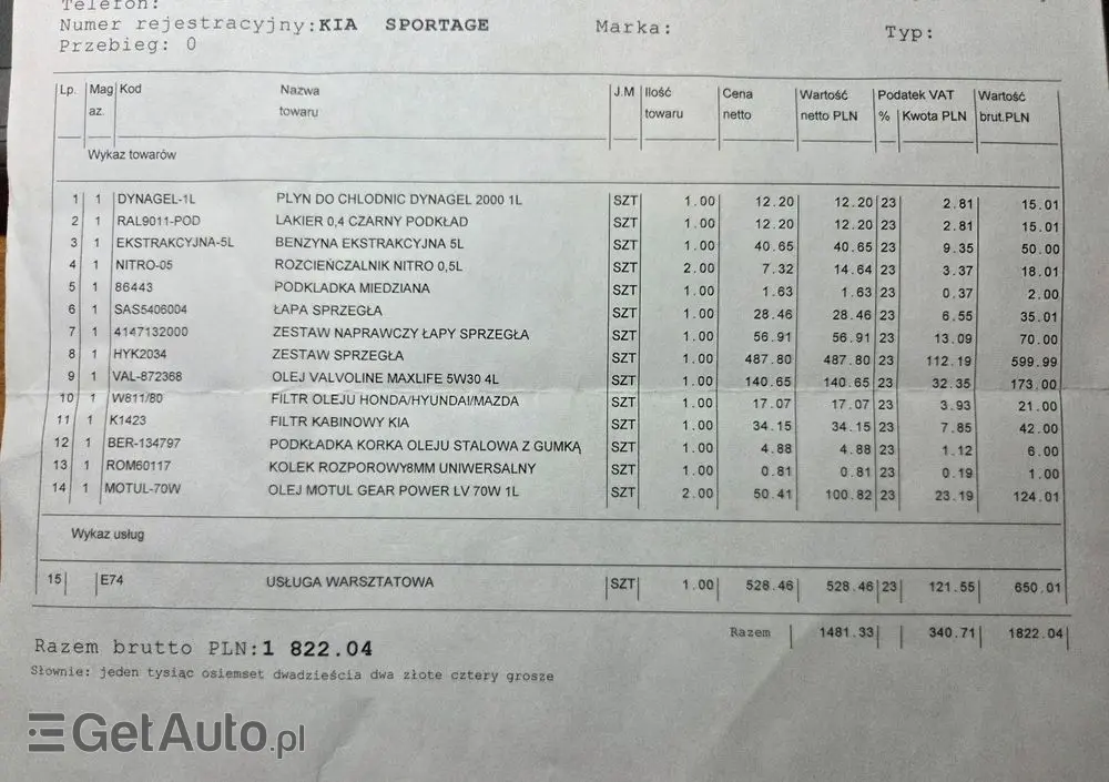 KIA Sportage 1.6 GDI 2WD Vision