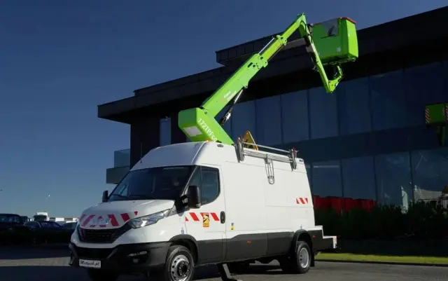 IVECO DAILY 70-180 / PODNOŚNIK KOSZOWY - 16 m / BLASZAK + ZWYŻKA  ELEVATEUR / 200 kg 
