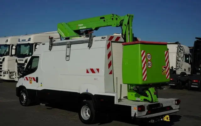 IVECO DAILY 70-180 / PODNOŚNIK KOSZOWY - 16 m / BLASZAK + ZWYŻKA  ELEVATEUR / 200 kg 