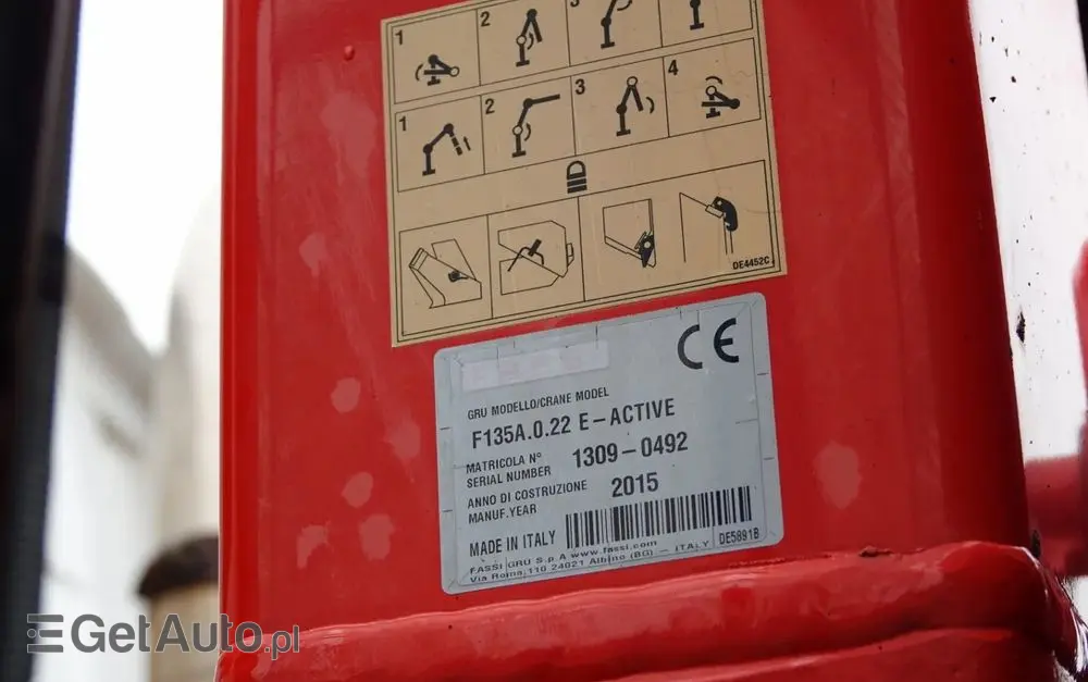 RENAULT C 380 / 6x4 / WYWROTKA 3 STRONNA  + HDS FASSI F135 / HYDROBURTA / EURO 6 / STEROWANIE RADIOWE / ROTATOR / BORDMATIC 