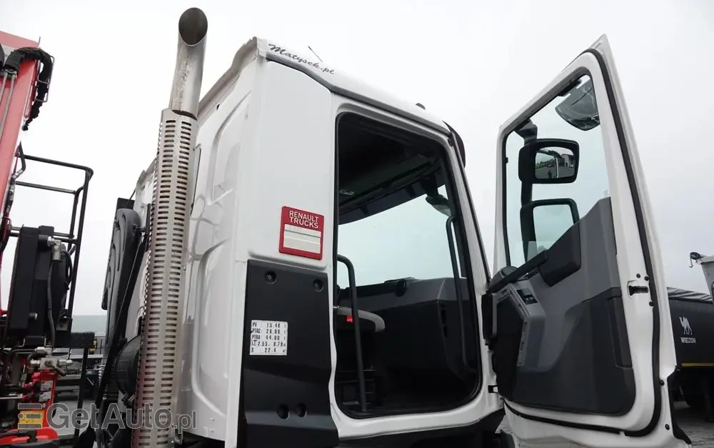 RENAULT C 380 / 6x4 / WYWROTKA 3 STRONNA  + HDS FASSI F135 / HYDROBURTA / EURO 6 / STEROWANIE RADIOWE / ROTATOR / BORDMATIC 