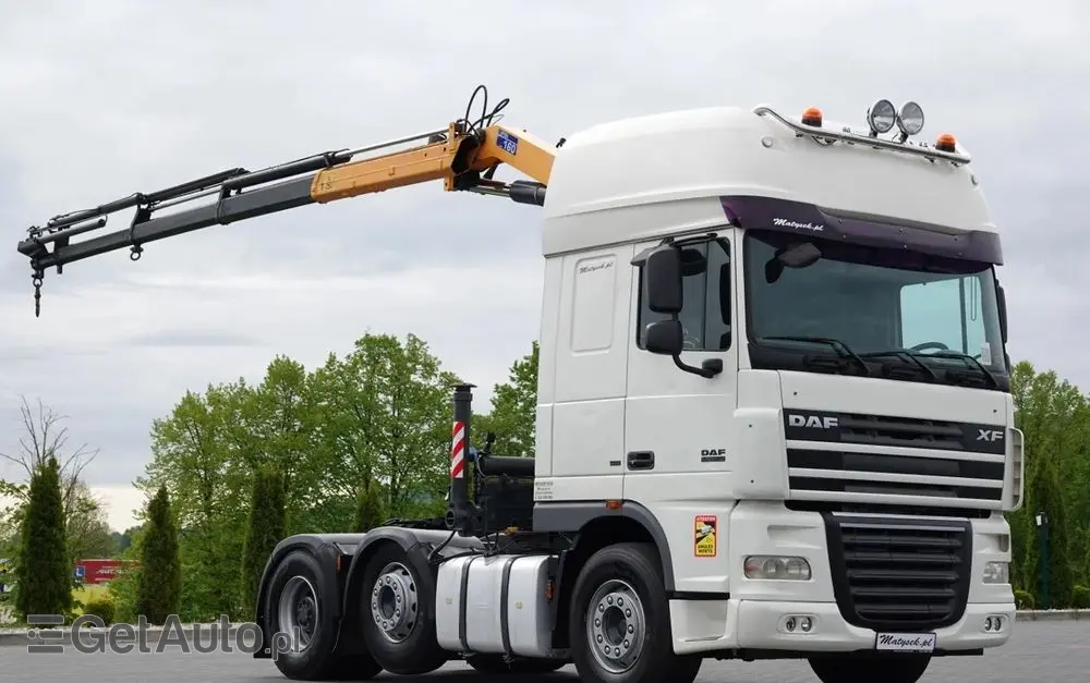 DAF XF 105.510 / CIĄGNIK SIODŁOWY PUSHER /  + HDS COPMA 160.5 / WYSÓW - 13 M / UDŹWIG - 7  040 KG / SPROWADZONY 