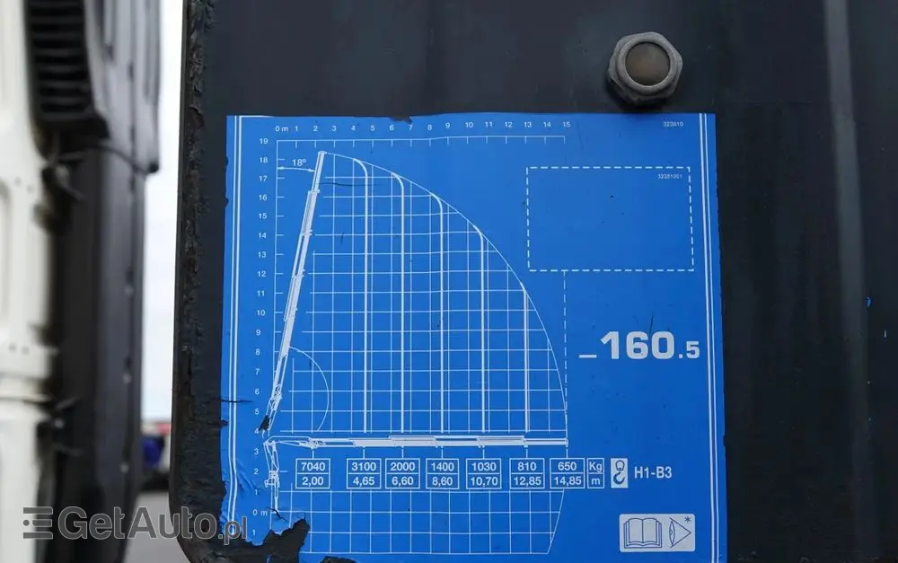 DAF XF 105.510 / CIĄGNIK SIODŁOWY PUSHER /  + HDS COPMA 160.5 / WYSÓW - 13 M / UDŹWIG - 7  040 KG / SPROWADZONY 