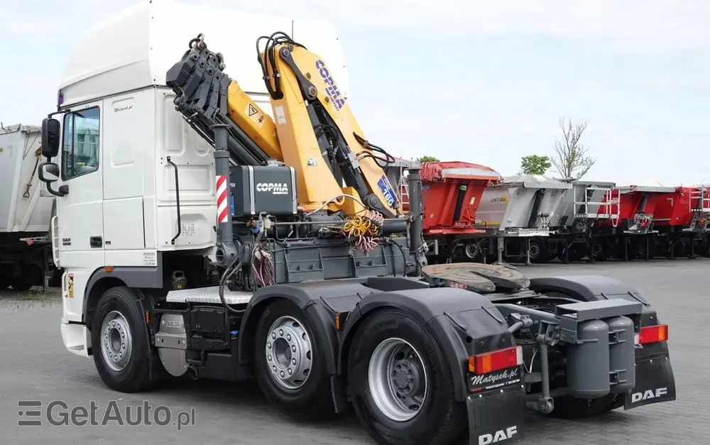 DAF XF 105.510 / CIĄGNIK SIODŁOWY PUSHER /  + HDS COPMA 160.5 / WYSÓW - 13 M / UDŹWIG - 7  040 KG / SPROWADZONY 