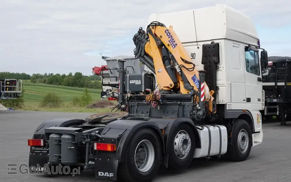 DAF XF 105.510 / CIĄGNIK SIODŁOWY PUSHER /  + HDS COPMA 160.5 / WYSÓW - 13 M / UDŹWIG - 7  040 KG / SPROWADZONY 