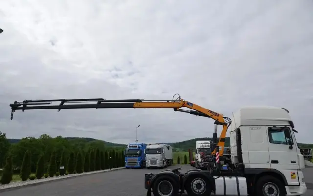 DAF XF 105.510 / CIĄGNIK SIODŁOWY PUSHER /  + HDS COPMA 160.5 / WYSÓW - 13 M / UDŹWIG - 7  040 KG / SPROWADZONY 