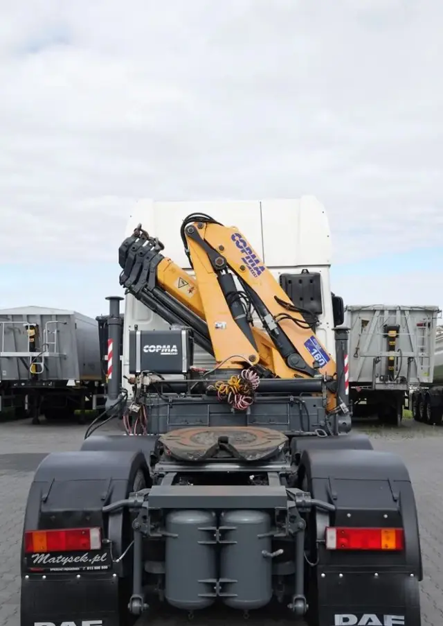 DAF XF 105.510 / CIĄGNIK SIODŁOWY PUSHER /  + HDS COPMA 160.5 / WYSÓW - 13 M / UDŹWIG - 7  040 KG / SPROWADZONY 