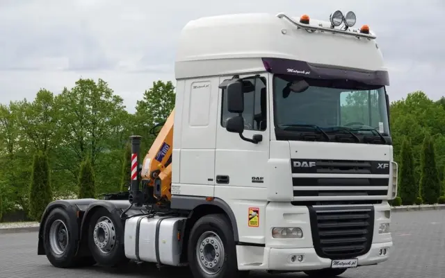 DAF XF 105.510 / CIĄGNIK SIODŁOWY PUSHER /  + HDS COPMA 160.5 / WYSÓW - 13 M / UDŹWIG - 7  040 KG / SPROWADZONY 