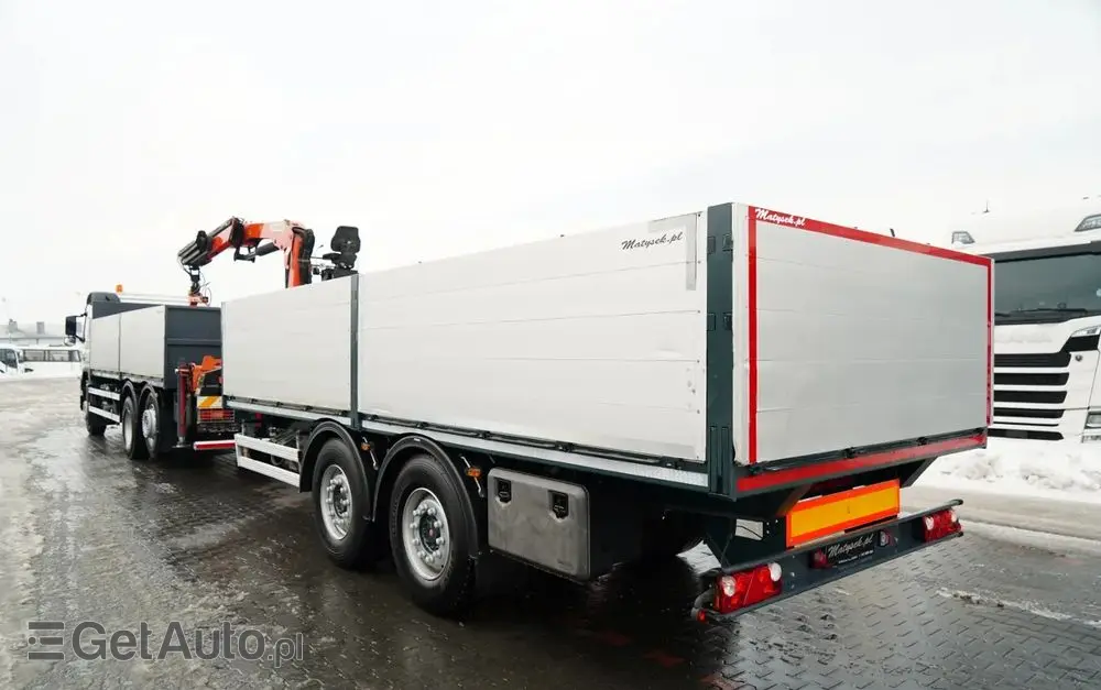 VOLVO FM 450 /  ZESTAW SKRZYNIOWY / HDS PALFINGER PK 16001-K / ROTATOR / WIDŁY / PRZYCZEPA / MANUAL / 