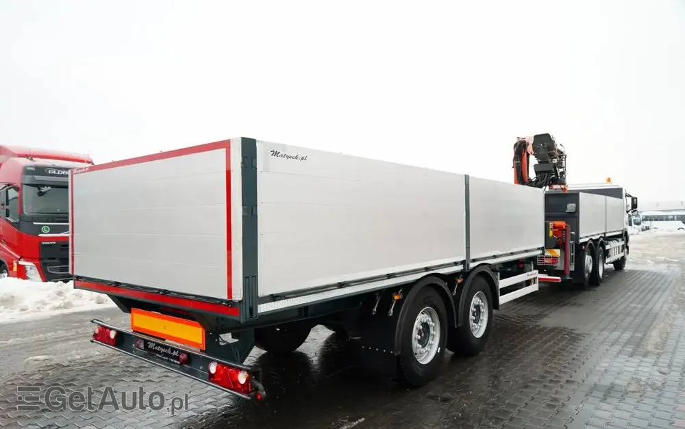 VOLVO FM 450 /  ZESTAW SKRZYNIOWY / HDS PALFINGER PK 16001-K / ROTATOR / WIDŁY / PRZYCZEPA / MANUAL / 