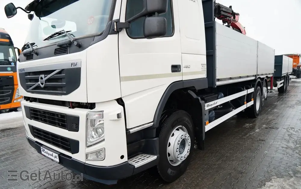 VOLVO FM 450 /  ZESTAW SKRZYNIOWY / HDS PALFINGER PK 16001-K / ROTATOR / WIDŁY / PRZYCZEPA / MANUAL / 