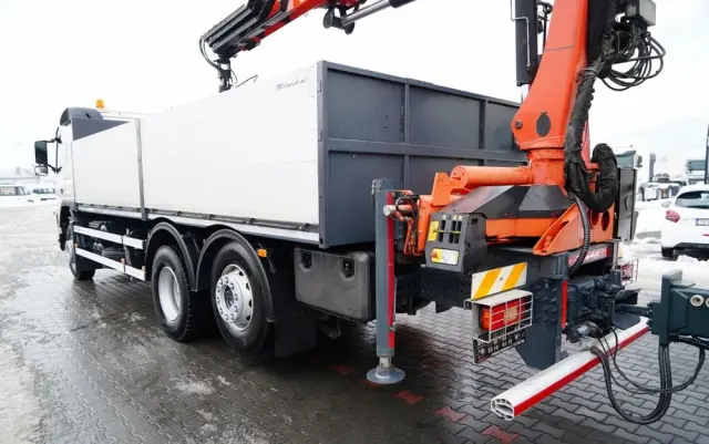 VOLVO FM 450 /  ZESTAW SKRZYNIOWY / HDS PALFINGER PK 16001-K / ROTATOR / WIDŁY / PRZYCZEPA / MANUAL / 