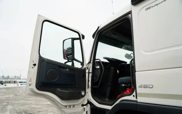 VOLVO FM 450 /  ZESTAW SKRZYNIOWY / HDS PALFINGER PK 16001-K / ROTATOR / WIDŁY / PRZYCZEPA / MANUAL / 