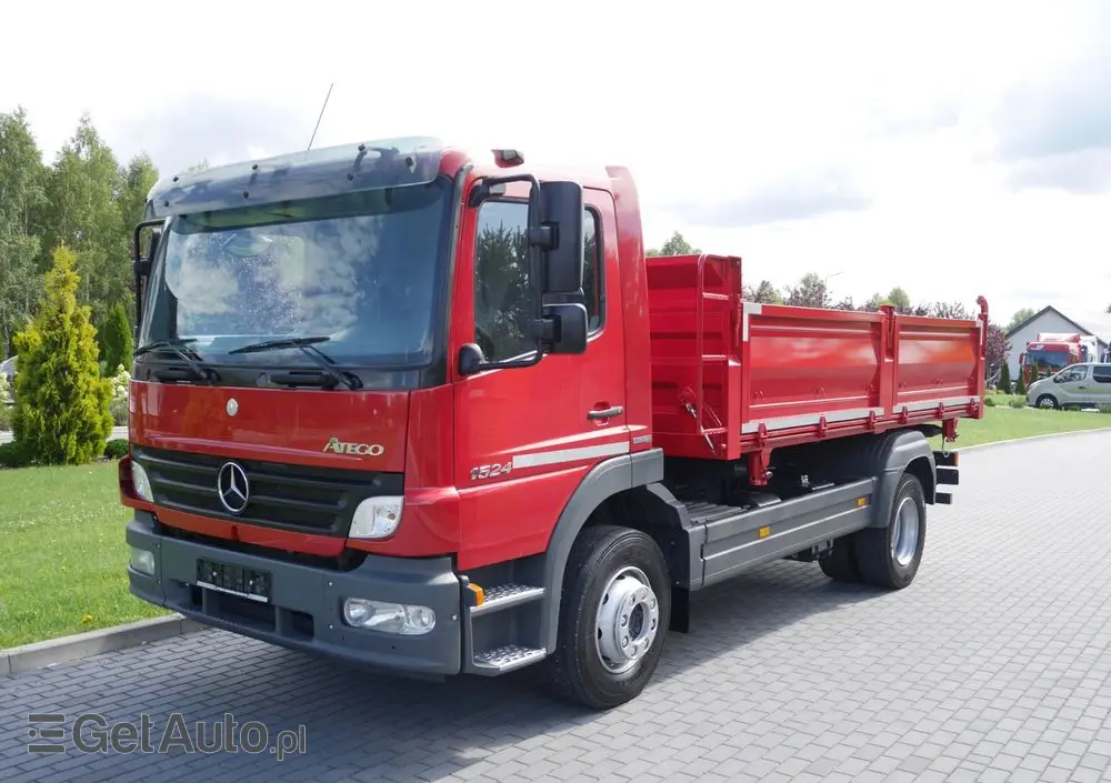 MERCEDES-BENZ ATEGO 1524 WYWROTKA 3-STRONNA, NISKI PRZEBIEG, STAN IDEALNY 