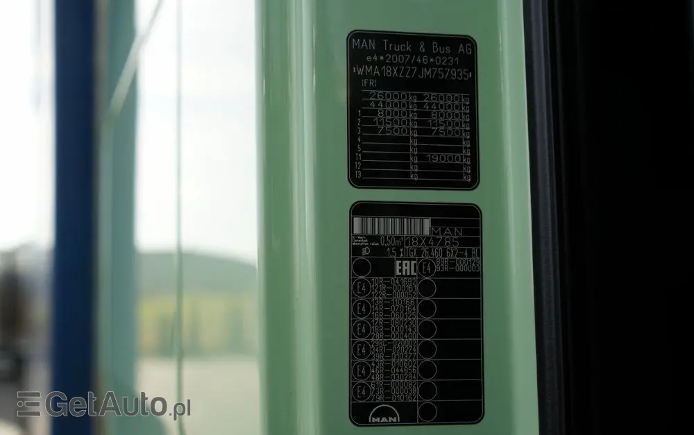 MAN TGX 26.460 / 120 M3 / 6x2 / SOLÓWKA /  OŚ PODNOSZONA / OŚ SKRĘTNA / 