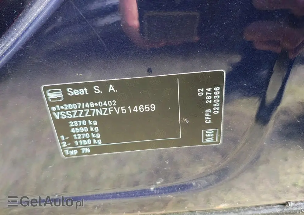 SEAT Alhambra 2.0 TDI (Ecomotive) Start & Stop DSG Reference