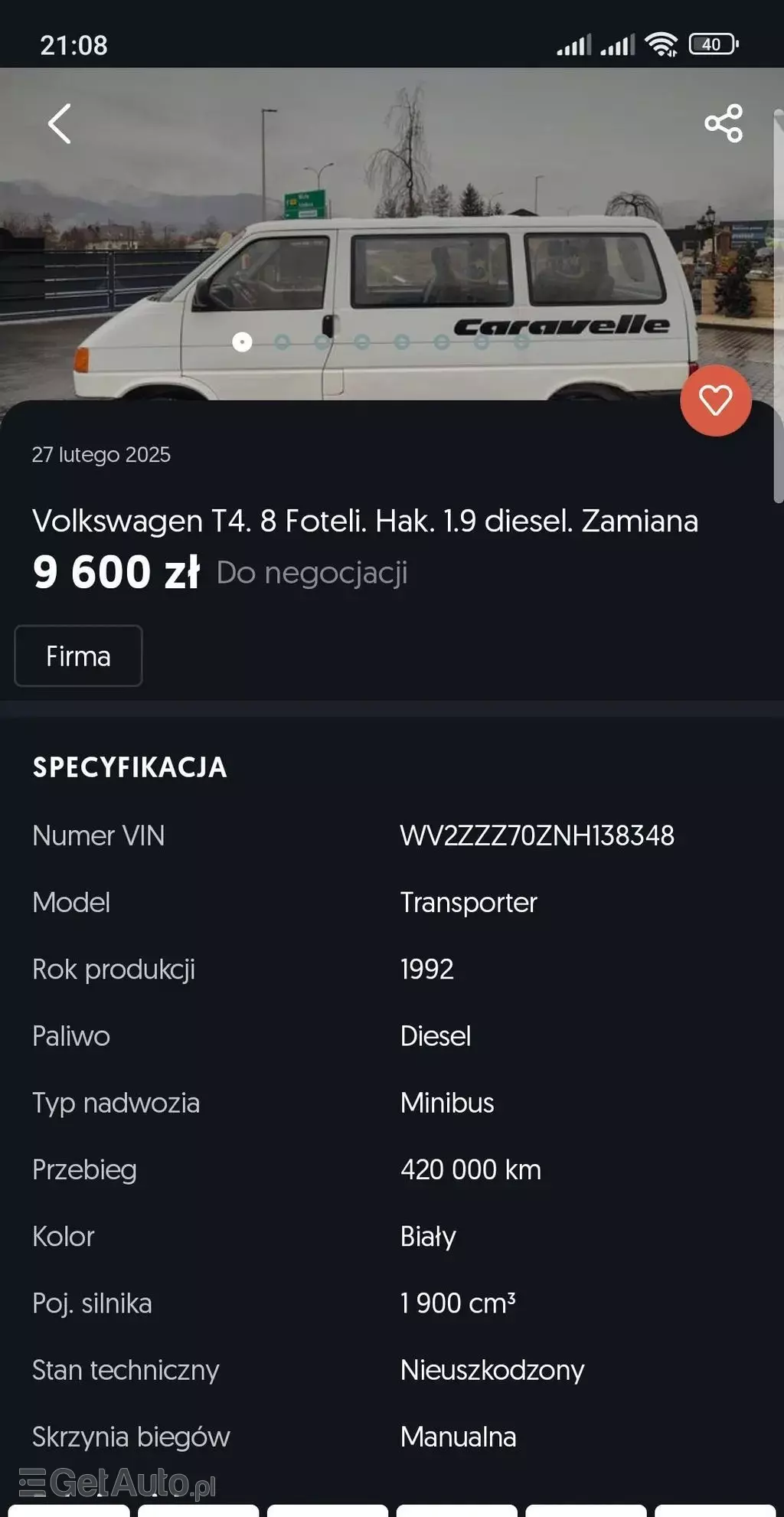 VOLKSWAGEN TRANSPORTER 