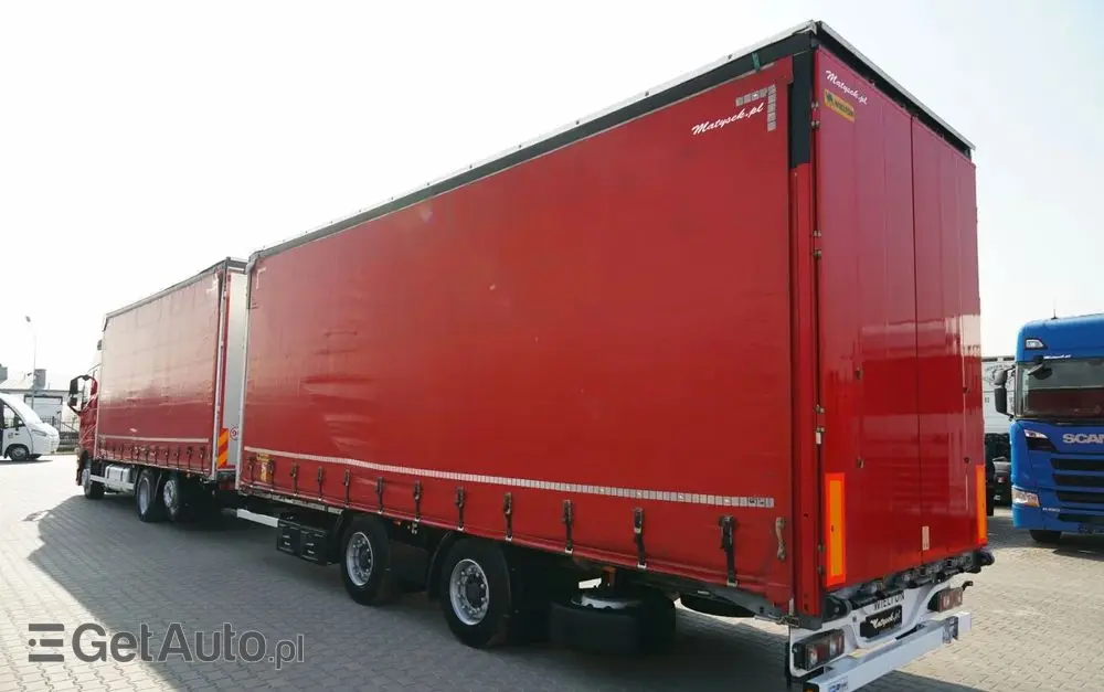 VOLVO FH 460 / ZESTAW TANDEM / 120 M3 / PRZEJAZDOWY / I-SAVE / KLIMA POSTOJOWA / OŚ PODNOSZONA SKRĘTNA / WIELTON / PLANDEKA ZBROJONA 