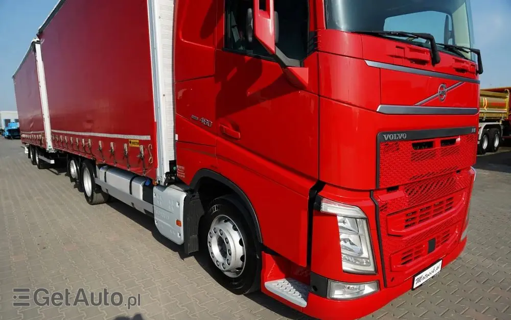 VOLVO FH 460 / ZESTAW TANDEM / 120 M3 / PRZEJAZDOWY / I-SAVE / KLIMA POSTOJOWA / OŚ PODNOSZONA SKRĘTNA / WIELTON / PLANDEKA ZBROJONA 