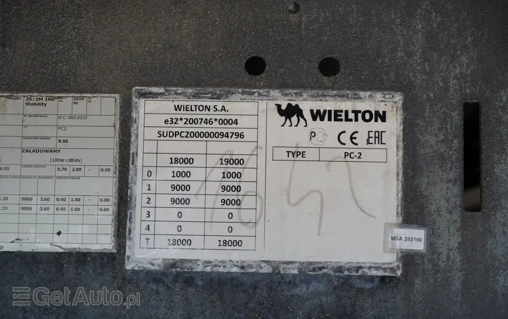 VOLVO FH 460 / ZESTAW TANDEM / 120 M3 / PRZEJAZDOWY / I-SAVE / KLIMA POSTOJOWA / OŚ PODNOSZONA SKRĘTNA / WIELTON / PLANDEKA ZBROJONA 