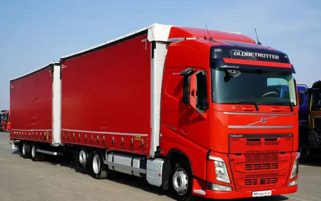 VOLVO FH 460 / ZESTAW TANDEM / 120 M3 / PRZEJAZDOWY / I-SAVE / KLIMA POSTOJOWA / OŚ PODNOSZONA SKRĘTNA / WIELTON / PLANDEKA ZBROJONA 