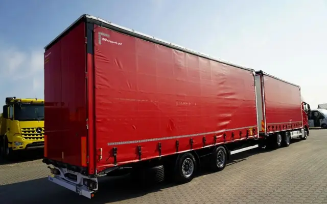 VOLVO FH 460 / ZESTAW TANDEM / 120 M3 / PRZEJAZDOWY / I-SAVE / KLIMA POSTOJOWA / OŚ PODNOSZONA SKRĘTNA / WIELTON / PLANDEKA ZBROJONA 