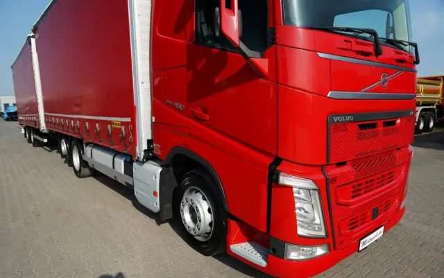 VOLVO FH 460 / ZESTAW TANDEM / 120 M3 / PRZEJAZDOWY / I-SAVE / KLIMA POSTOJOWA / OŚ PODNOSZONA SKRĘTNA / WIELTON / PLANDEKA ZBROJONA 