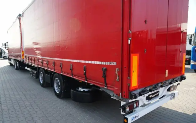 VOLVO FH 460 / ZESTAW TANDEM / 120 M3 / PRZEJAZDOWY / I-SAVE / KLIMA POSTOJOWA / OŚ PODNOSZONA SKRĘTNA / WIELTON / PLANDEKA ZBROJONA 