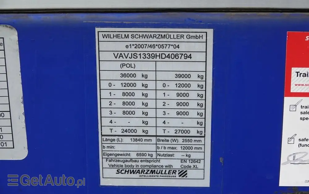 SCHWARZMULLER FIRANKA / OŚ PODNOSZONA / OSIE SAF / 