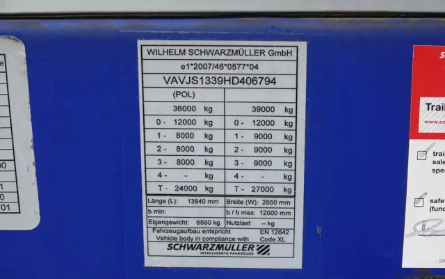 SCHWARZMULLER FIRANKA / OŚ PODNOSZONA / OSIE SAF / 